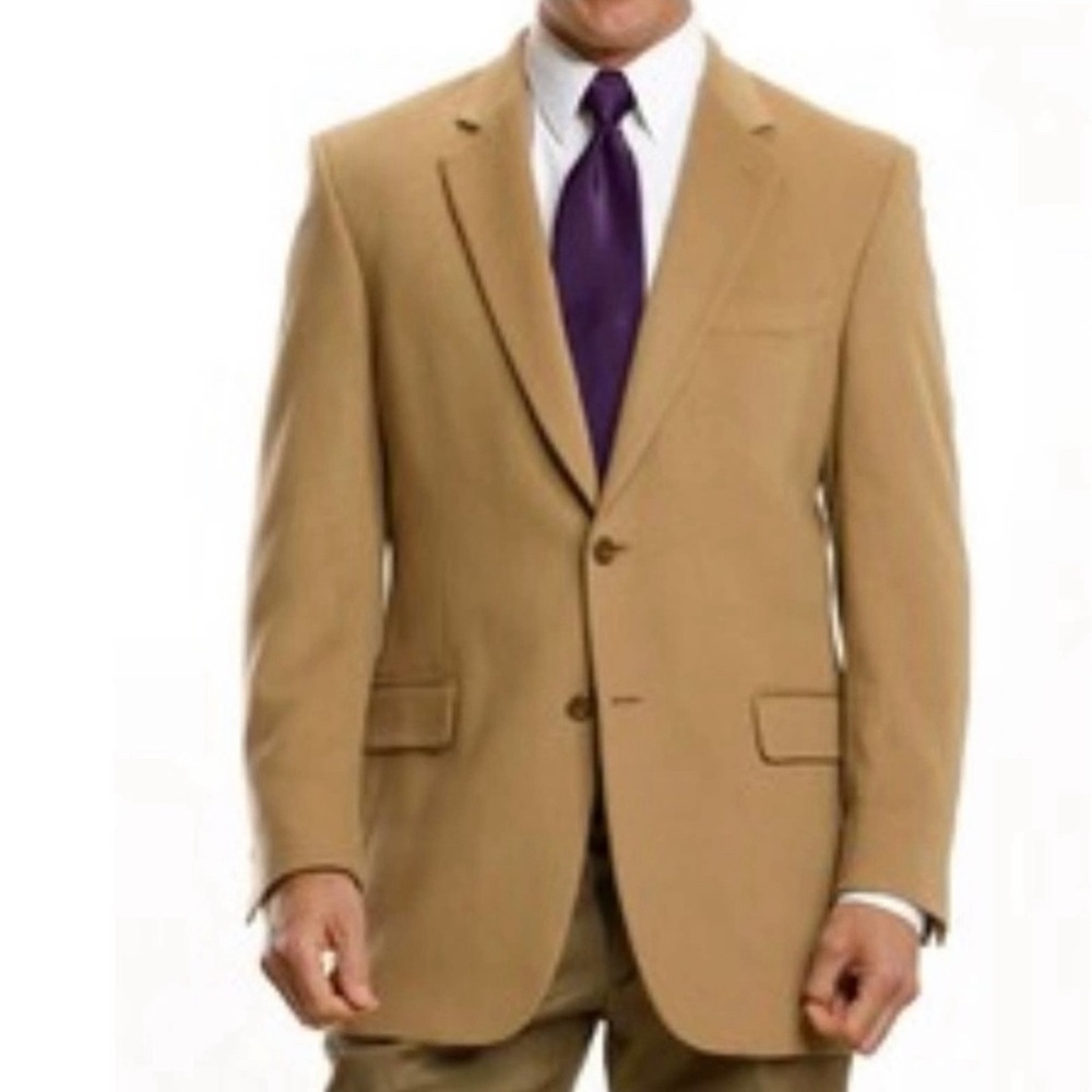 Jos A Bank Vicuña 100% Cashmere Tan Caramel Blazer 38R